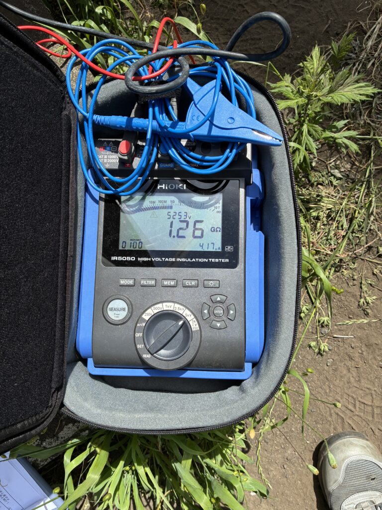 清掃前の絶縁抵抗値